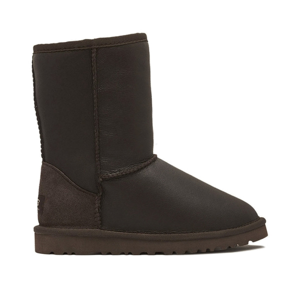 UGG Men's Classic Short Metallic Chocolate Leather
