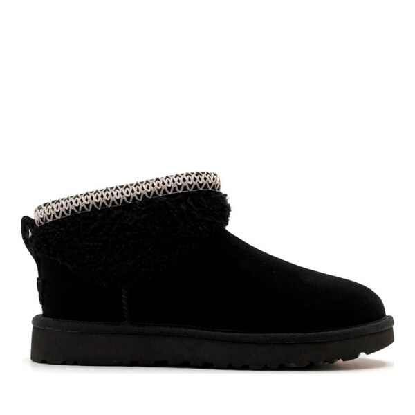 UGG Women's Ultra Mini Maxi Curly Boot - Black