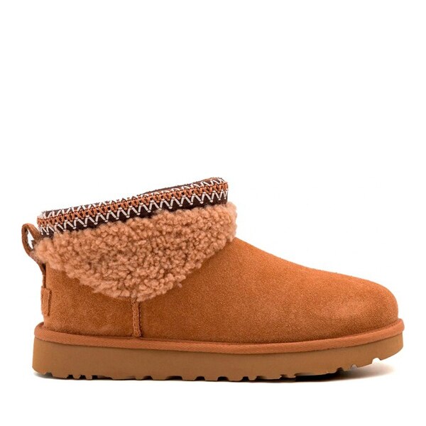 UGG Women's Ultra Mini Maxi Curly Boot - Chestnut