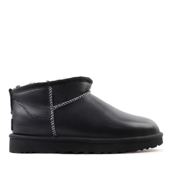 UGG Women's Classic Ultra Mini LTHR Regen - Black