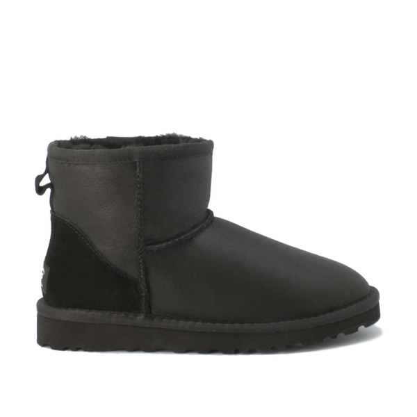 UGG Men's Classic Mini Metllic Black Leather
