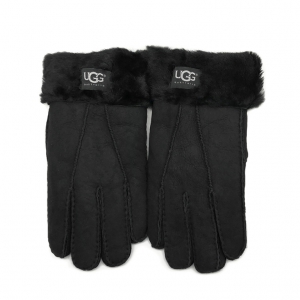 UGG Men's Gloves Tenney Fur Black