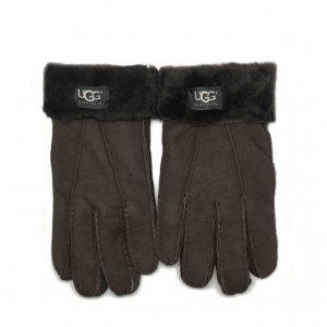 UGG Men's Gloves Tenney Pelage Fur Chocolate
