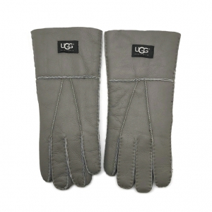 UGG Men's Gloves Tenney Sleek Leather Gray