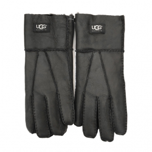 UGG Men's Gloves Tenney Sleek Leather Black