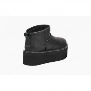 UGG Ultra Mini Platform Boot - Black Leather