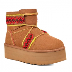 UGG Mini II Braid Platform - Chestnut