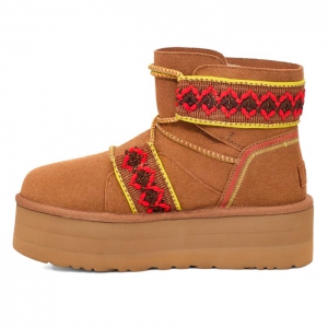 UGG Mini II Braid Platform - Chestnut