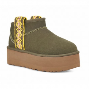 UGG Classic Ultra Mini Braid Platform Burnt Olive