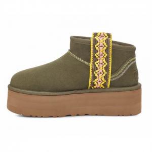 UGG Classic Ultra Mini Braid Platform Burnt Olive