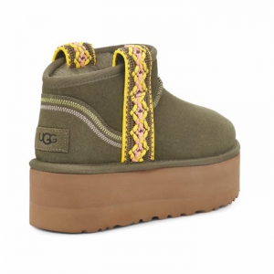 UGG Classic Ultra Mini Braid Platform Burnt Olive