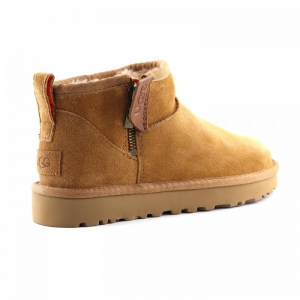 UGG Classic Ultra Mini Zip Boot - Chestnut