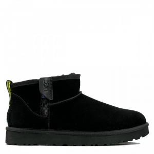 UGG Men's Ultra Mini Zip Boot - Black / Pearfect