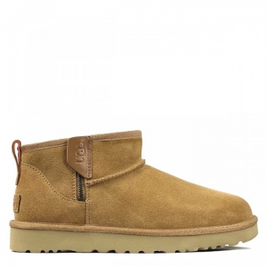 UGG Men's  Ultra Mini Zip Boot - Chestnut / Orange Soda