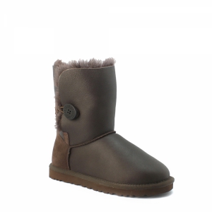 UGG Kids Bailey Button Metallic Chocolate