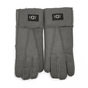 UGG Women's Gloves Tenney Leather Grey