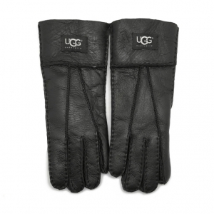 UGG Women's Gloves Tenney Leather Black
