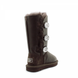 UGG Kids Bailey Bling Tall Metallic Chocolate